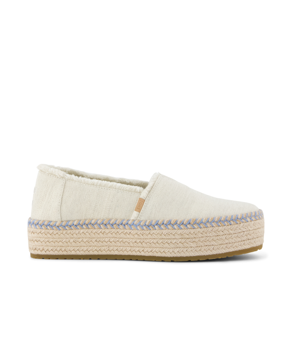 Alpargatas para mujer Valencia denim blanco