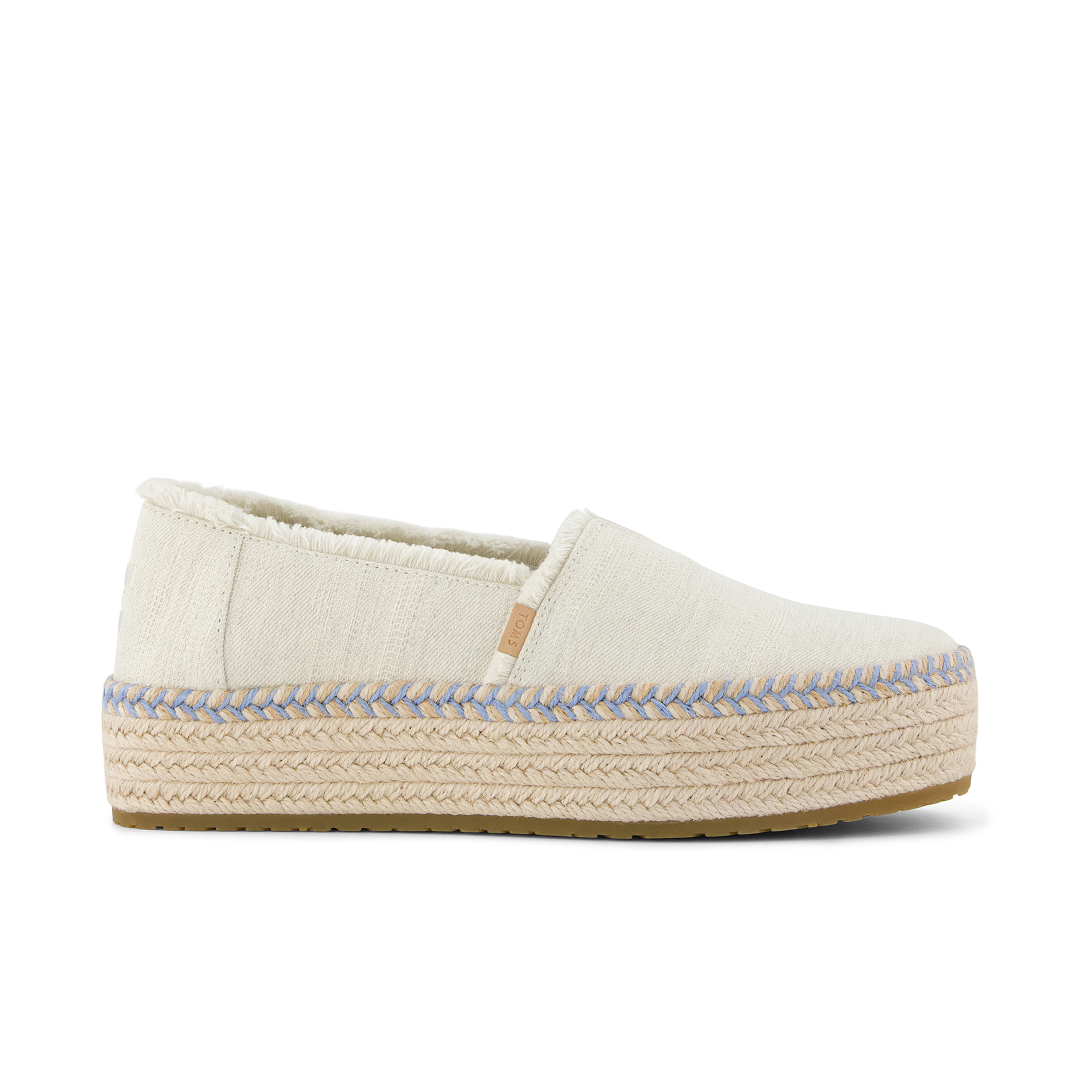 Toms Alpargatas para mujer Valencia denim blanco