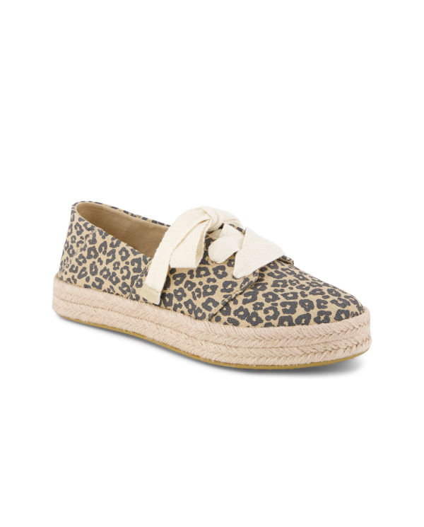 Alpargatas de mujer Carolina con lazada leopardo