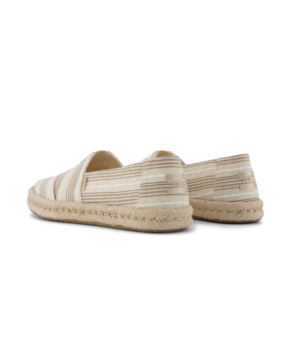 Alpargatas de mujer Rope 2.0 natural rayas metalizadas