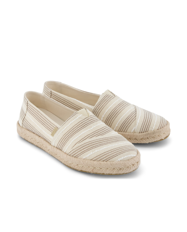 Alpargatas de mujer Rope 2.0 natural rayas metalizadas