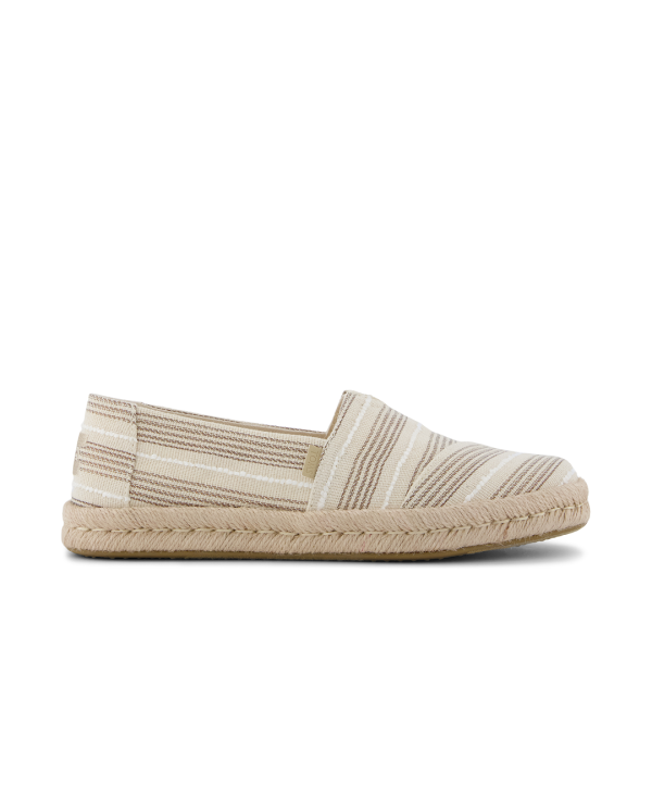 Alpargatas de mujer Rope 2.0 natural rayas metalizadas