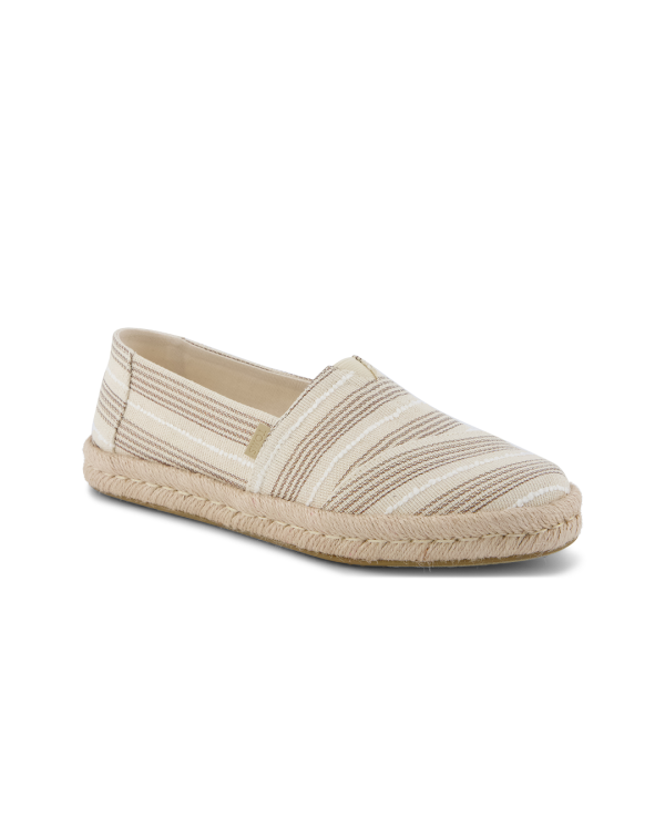 Alpargatas de mujer Rope 2.0 natural rayas metalizadas