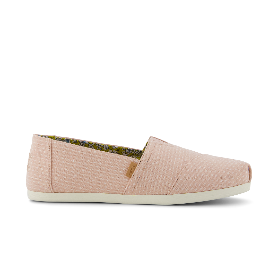 Toms Alpargatas de mujer clásica rosa puntos