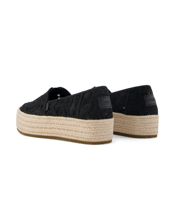 Alpargatas de mujer Valencia crochet negro