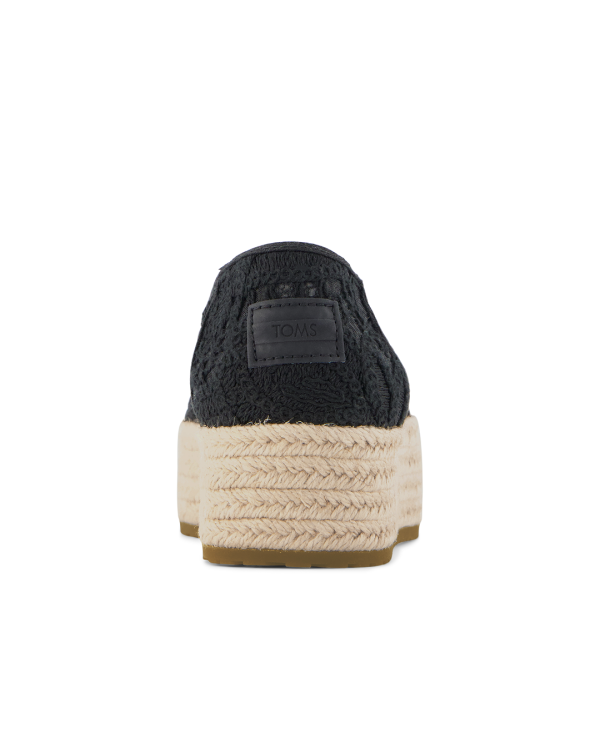 Alpargatas de mujer Valencia crochet negro