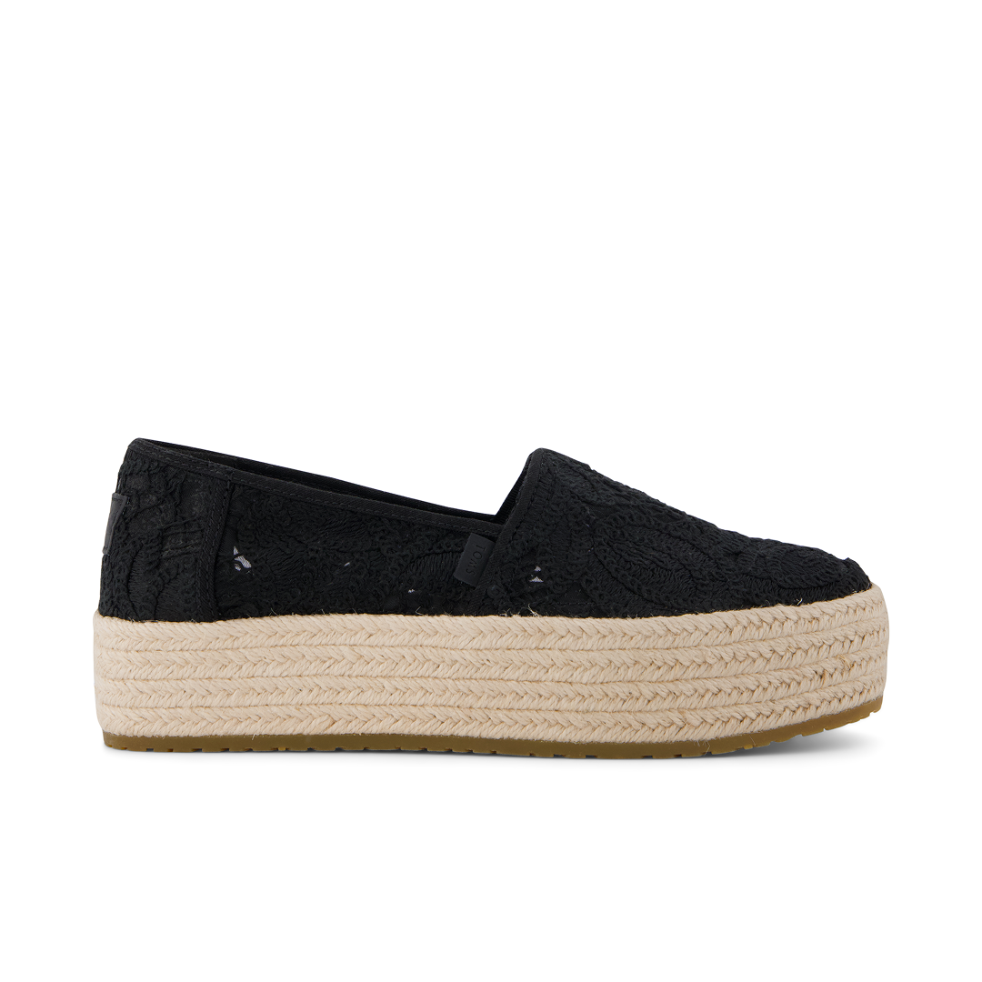 Toms Alpargatas de mujer Valencia crochet negro