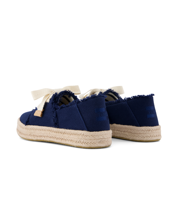 Alpargatas de mujer Carolina con lazada azul