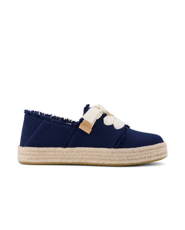 Alpargatas de mujer Carolina con lazada azul