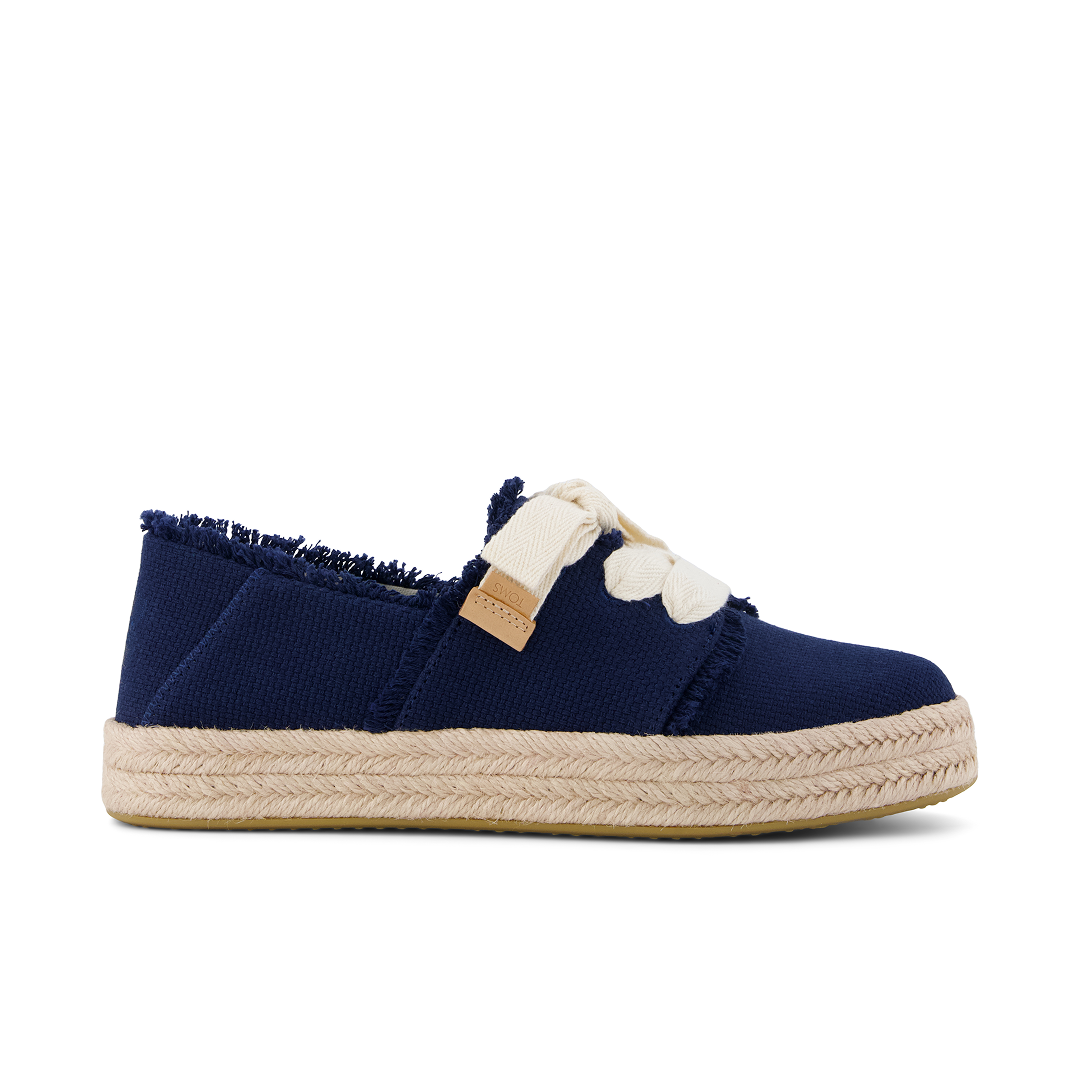 Toms Alpargatas de mujer Carolina con lazada azul