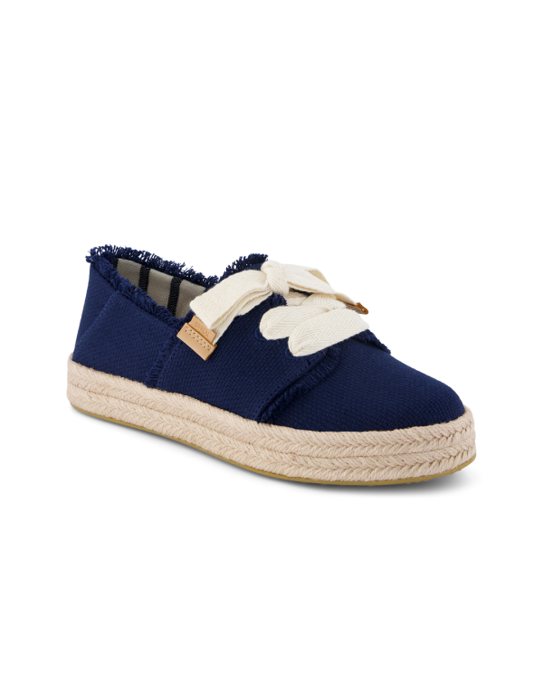 Alpargatas de mujer Carolina con lazada azul