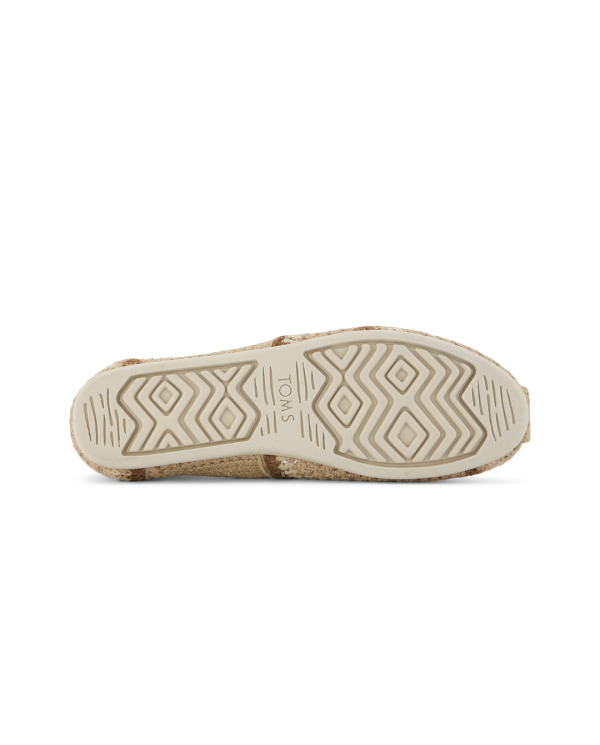Alpargatas de mujer clásicas crochet almendra