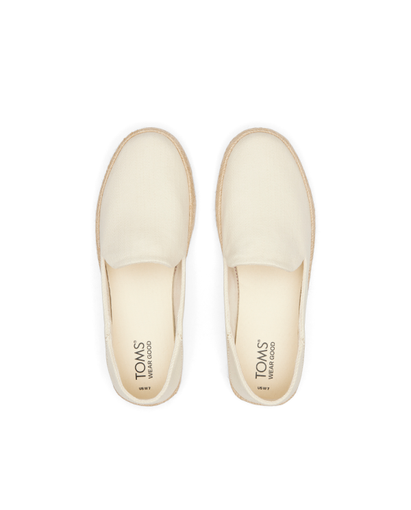 Alpargatas de mujer Carolina natural claro algodón