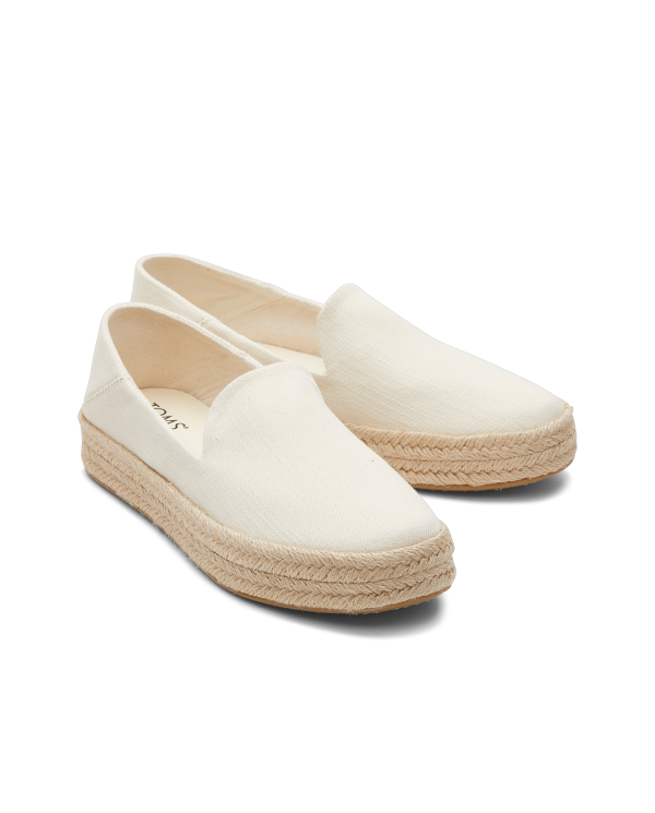 Alpargatas de mujer Carolina natural claro algodón