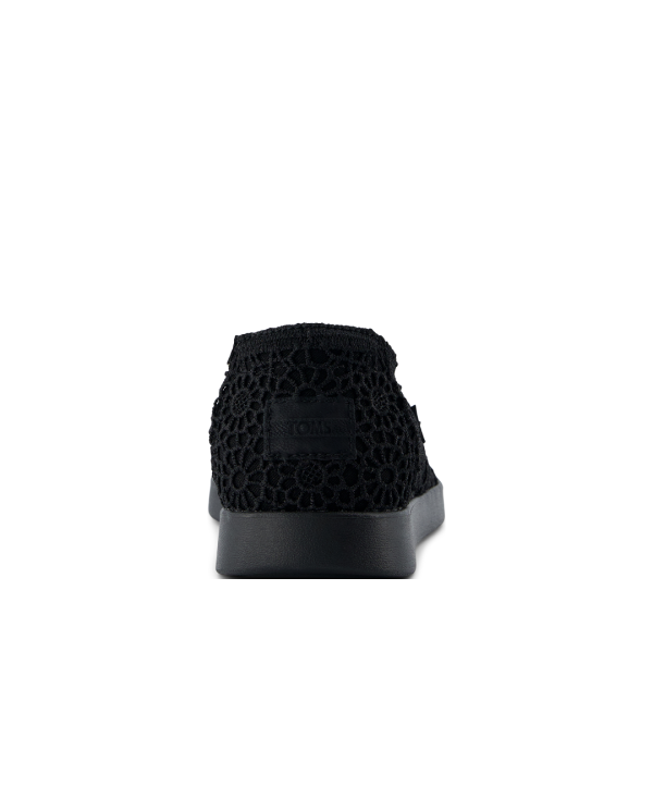 Alpargatas de mujer Plus crochet negro
