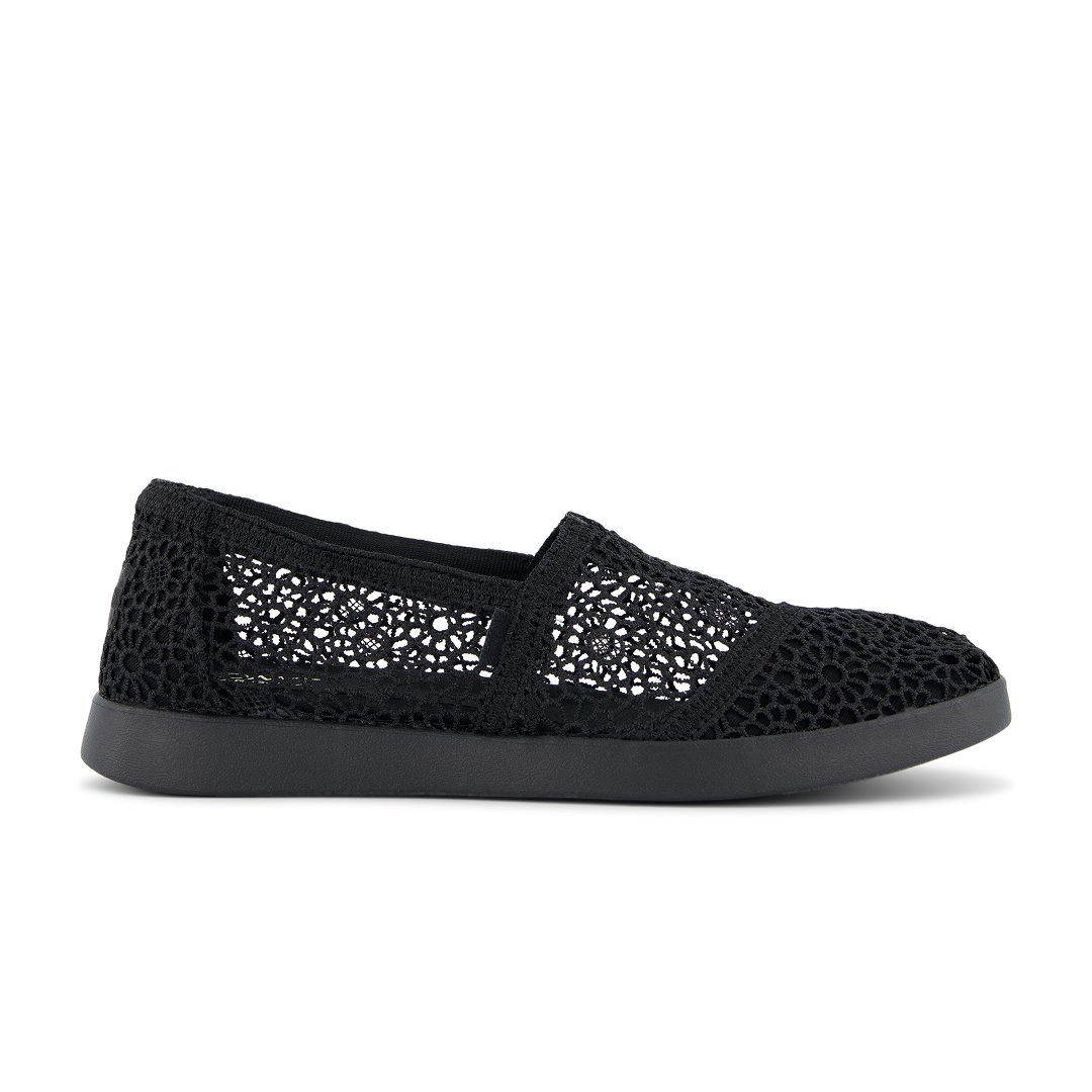 Toms Alpargatas de mujer Plus crochet negro