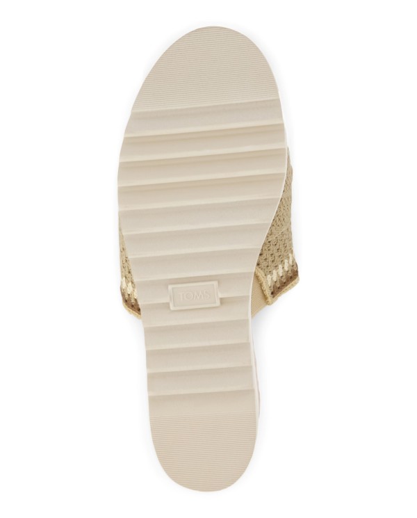 Sandalias de mujer Diana mule crochet almendra