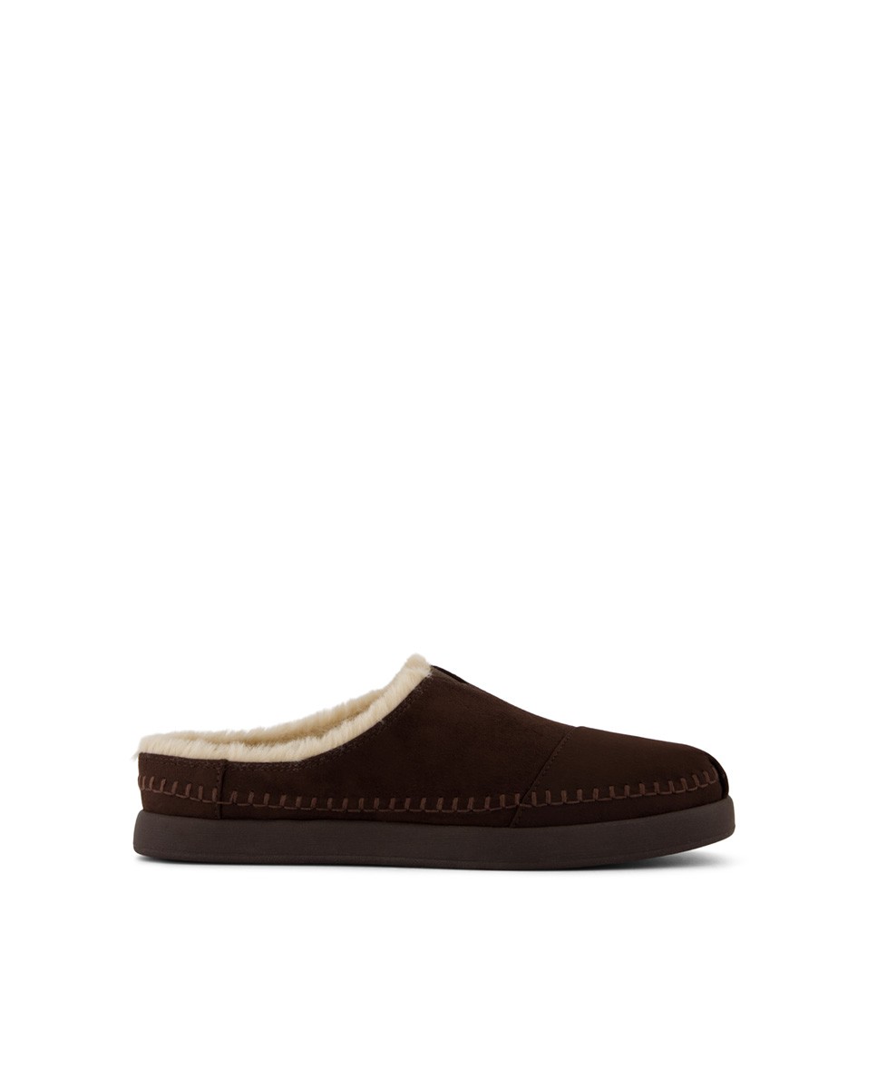 Toms Alpargata de mujer Ease Mule microsuede marrón chocolate