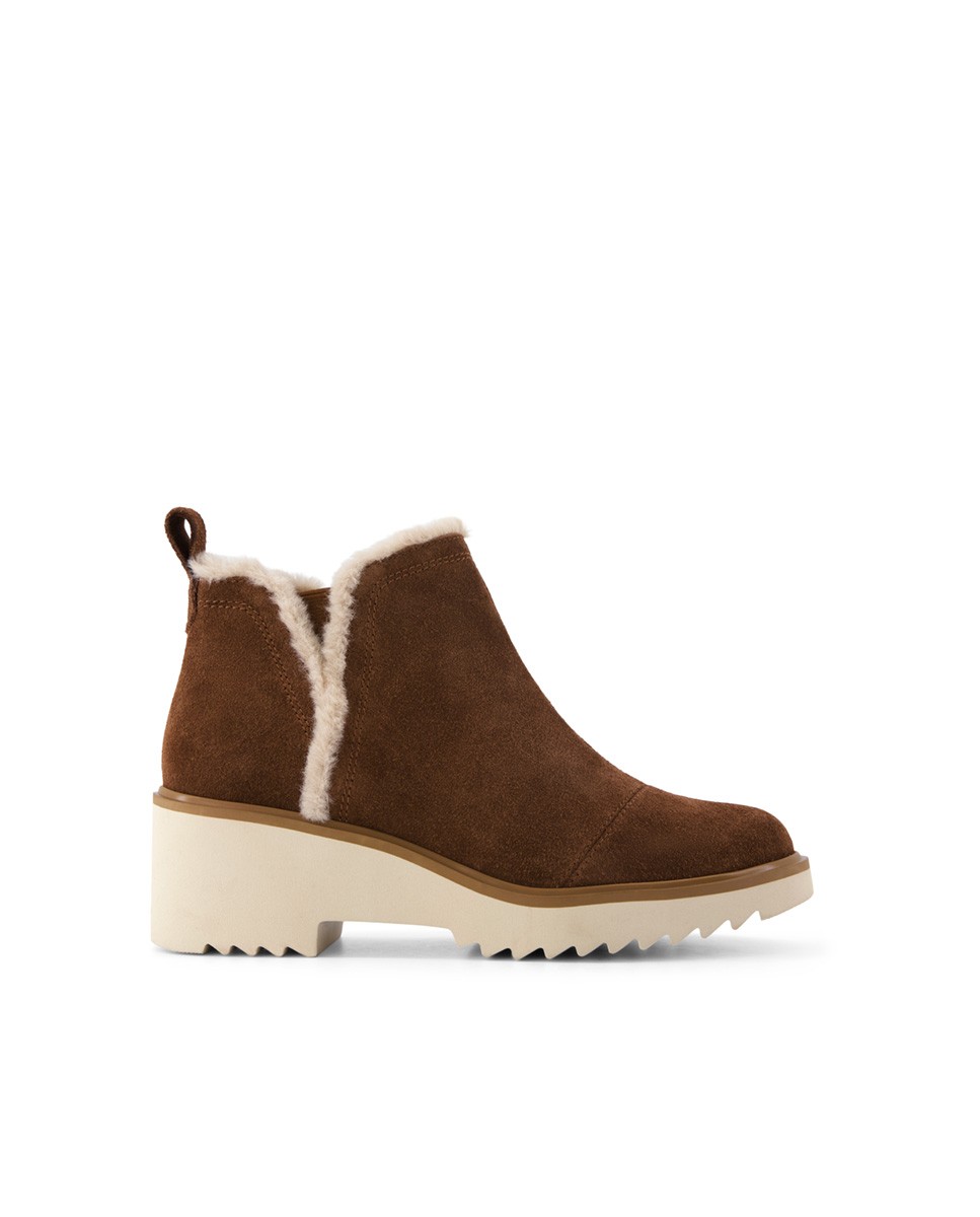 Toms Botas de mujer Maude con pelo sintético ante cacao