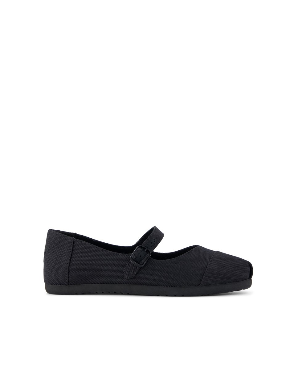 Toms Alpargata de mujer Mary Jane lona negro